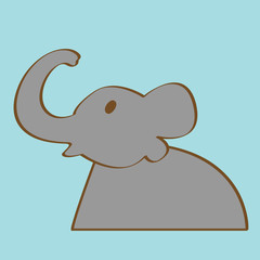 happy elephant cartoon vector