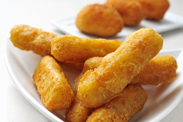 fish sticks and croquettes