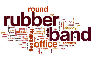Rubber band word cloud