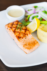 Salmon fish fillet grilled steak