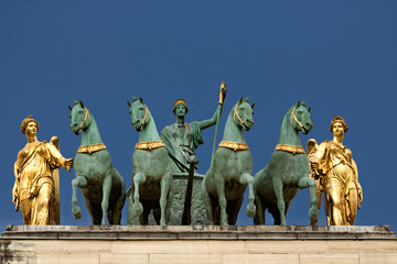 Peace Riding in Triumphal Chariot