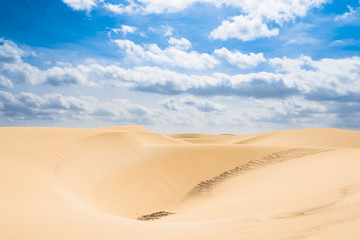 Sand dunes in Viana desert - Deserto de Viana in Boavista - Cape