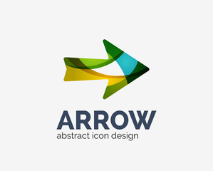 Clean moden wave design arrow logo