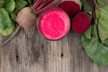Fresh beetroot and beetroot juice