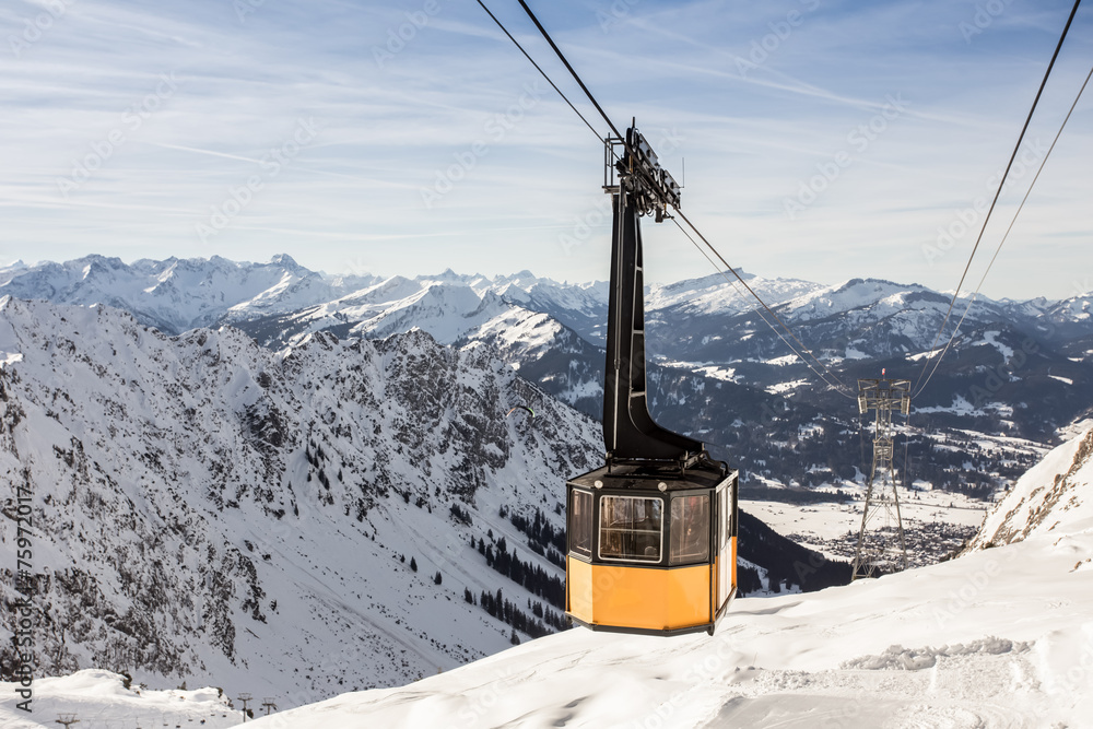 Wall mural furnicular in german alps