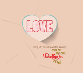 happy valentines day greeting card