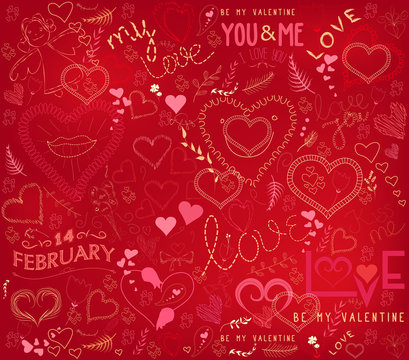 valentines day ornate background
