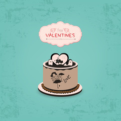 valentines day with chocolate cupcake