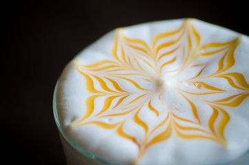 Close up of a wonderful glass of ice coffee