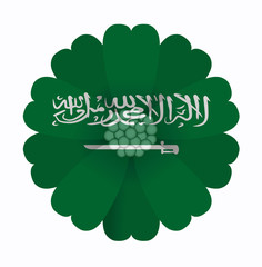 Flag flower Saudi Arabia
