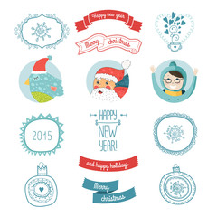 Decorative christmas vector elements