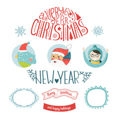 Decorative christmas vector elements