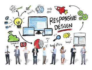 Responsive Design Internet Web Business People Concept