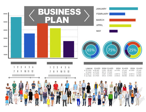Business Plan Graph Brainstorming Strategy Idea Info concept
