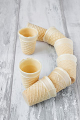 empty ice cream cones