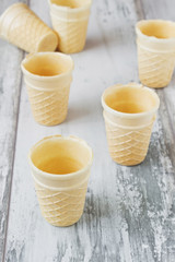 empty ice cream cones