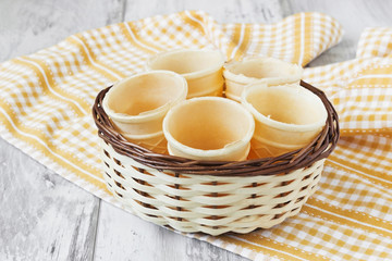 empty ice cream cones