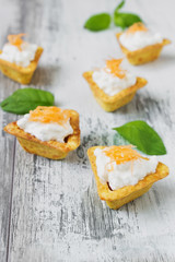 canape with cottage cheese
