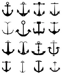 Anchor icons set