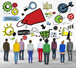 Diversity Casual People Branding Team Aspiration Goal Concept