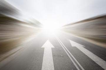 Road with arrow