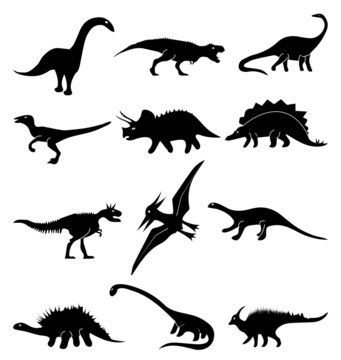 dinosaur icons set