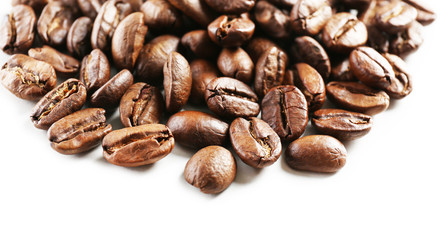 Coffee beans, isolated on white