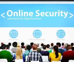 Digital Online Business Security Network Working Concept