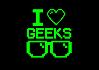 i love geeks glasses screen