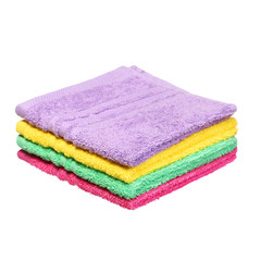 Colorful Bathroom Towels isolated on white background