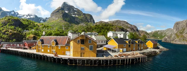 Selbstklebende Fototapeten Skandinavien Picturesque village  Nusfjord  © Kotangens