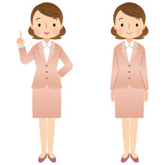 スーツを着た女性　主婦　セット