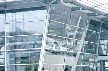 detail outside of a modern industrial building