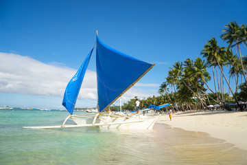 Obraz premium Landscape with sailboat