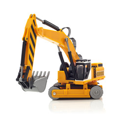 Yellow Digger on a White Background