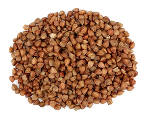 Buckwheat on a white background