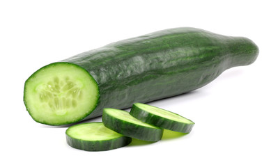 cucumber isolated on white background.