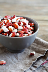Beans in a gray bowl