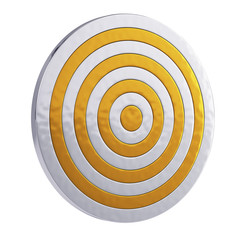 Golden royal target isolated on white background