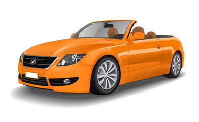 Obraz na płótnie Canvas Car Vehicle Contemporary Convertible Sport Orange Concept