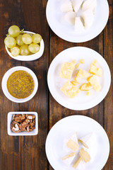Various types of cheese
