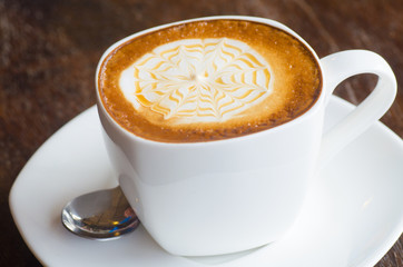 Close up of a wonderful cup of hot coffee