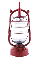 Kerosene lamp isolated on white