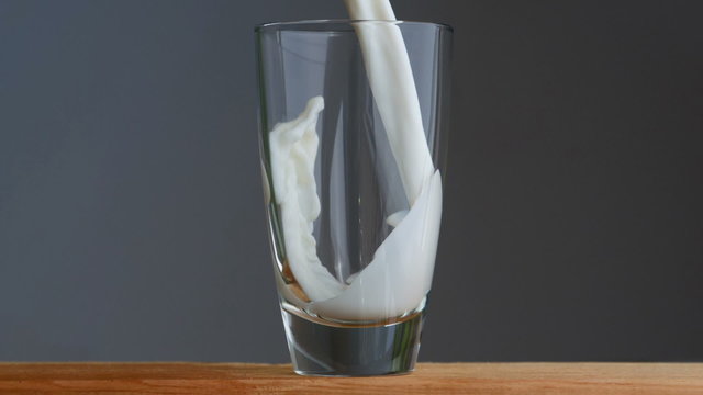 Close-up milk being poured