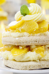 Layer peach cake