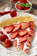 Piece of strawberry tart