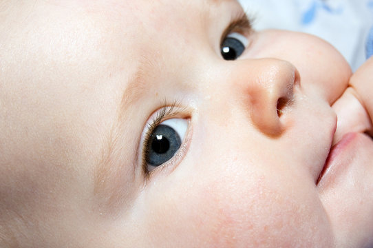 Adorable cute little baby close-up portrait