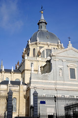 Fototapeta premium The Almudena cathedral in Madrid, Spain