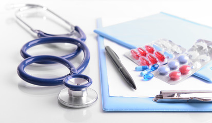 Stethoscope isolated on white