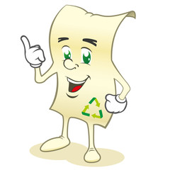 Mascot recycled paper, ecology and sustainability